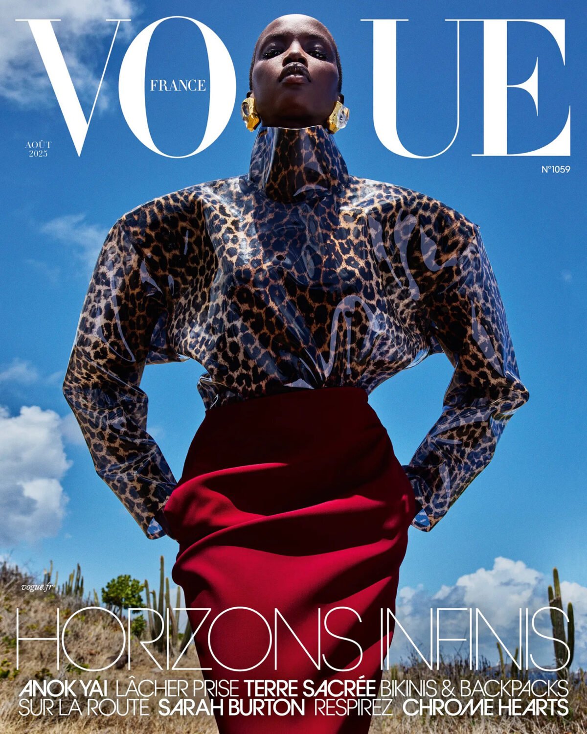 Vogue Pháp 08/2025: Anok Yai chụp bởi Mario Sorrenti