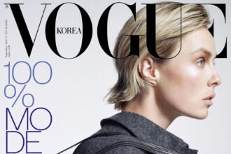 Vogue Hàn Quốc 09/2025: Edie Campbell mặc Prada, chụp bởi Sean & Seng