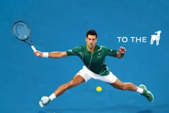 Lần đầu tiên Lacoste đổi logo cá sấu thành dê nhằm tri ân Novak Djokovic