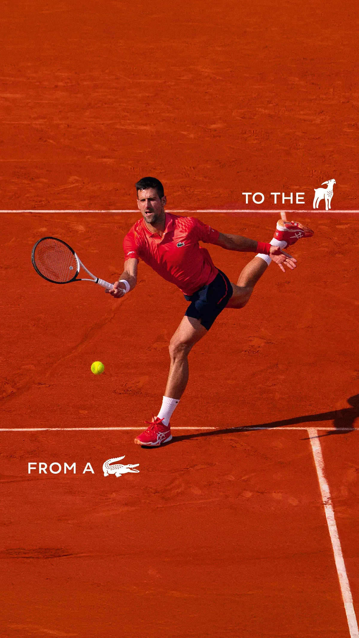 Lần đầu tiên Lacoste đổi logo cá sấu thành dê nhằm tri ân Novak Djokovic Lần đầu tiên Lacoste đổi logo cá sấu thành dê nhằm tri ân Novak Djokovic