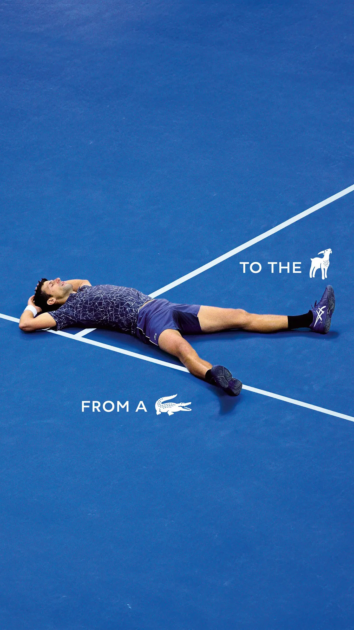 Lần đầu tiên Lacoste đổi logo cá sấu thành dê nhằm tri ân Novak Djokovic Lần đầu tiên Lacoste đổi logo cá sấu thành dê nhằm tri ân Novak Djokovic