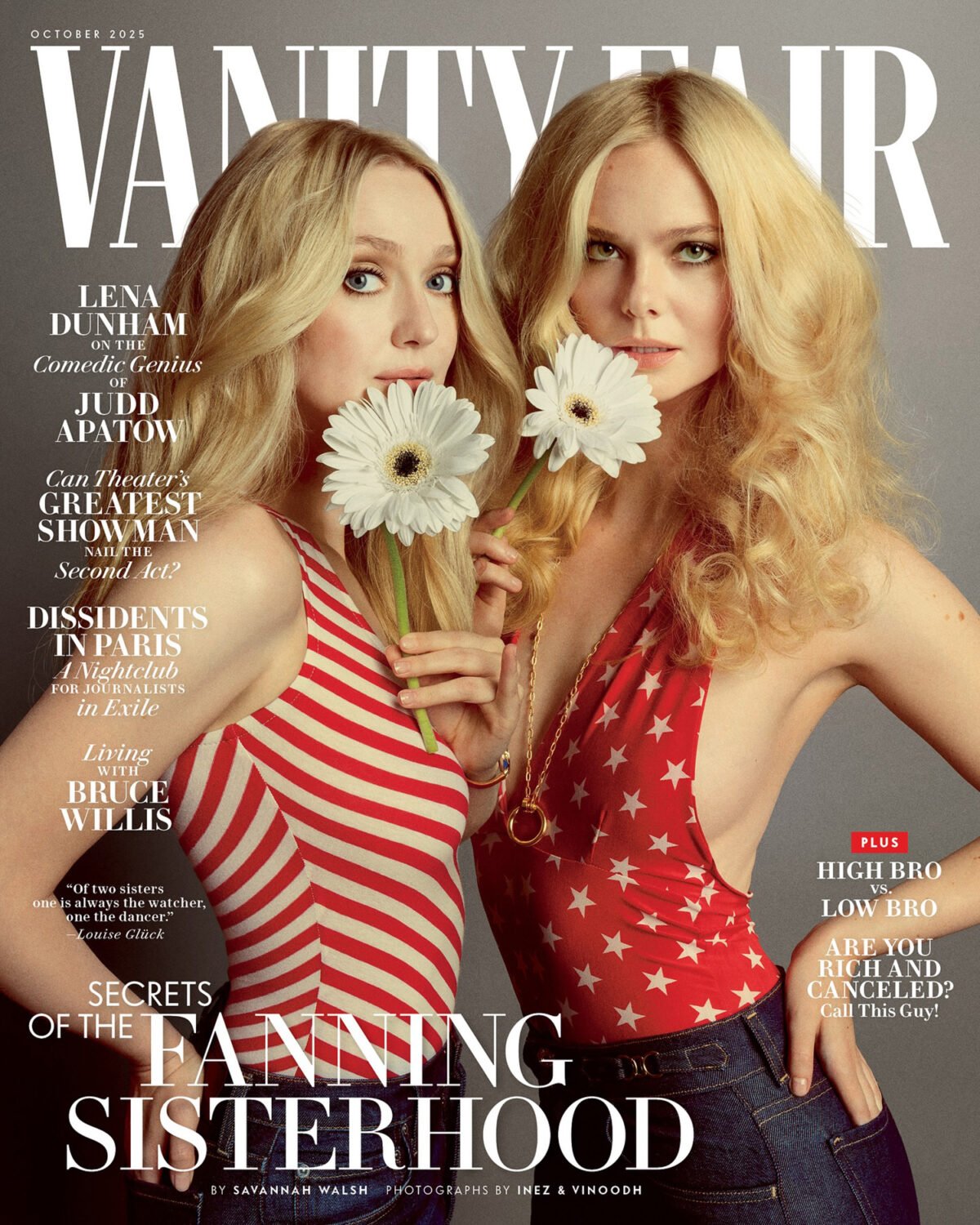 Vanity Fair 10/2025: Dakota Fanning và Elle Fanning chụp bởi Inez & Vinoodh Vanity Fair 10/2025: Dakota Fanning và Elle Fanning chụp bởi Inez & Vinoodh