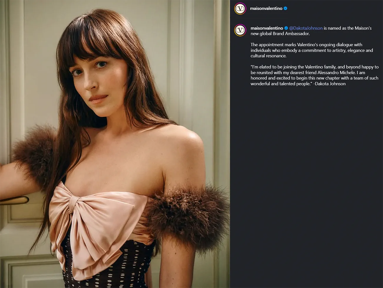 Dakota Johnson chính thức là đại sứ thương hiệu toàn cầu của Valentino Dakota Johnson chính thức là đại sứ thương hiệu toàn cầu của Valentino