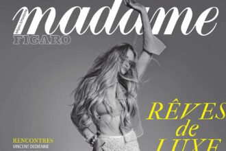 Madame Figaro 31/10/2025: Elle Macpherson mặc Dior, chụp bởi David Roemer