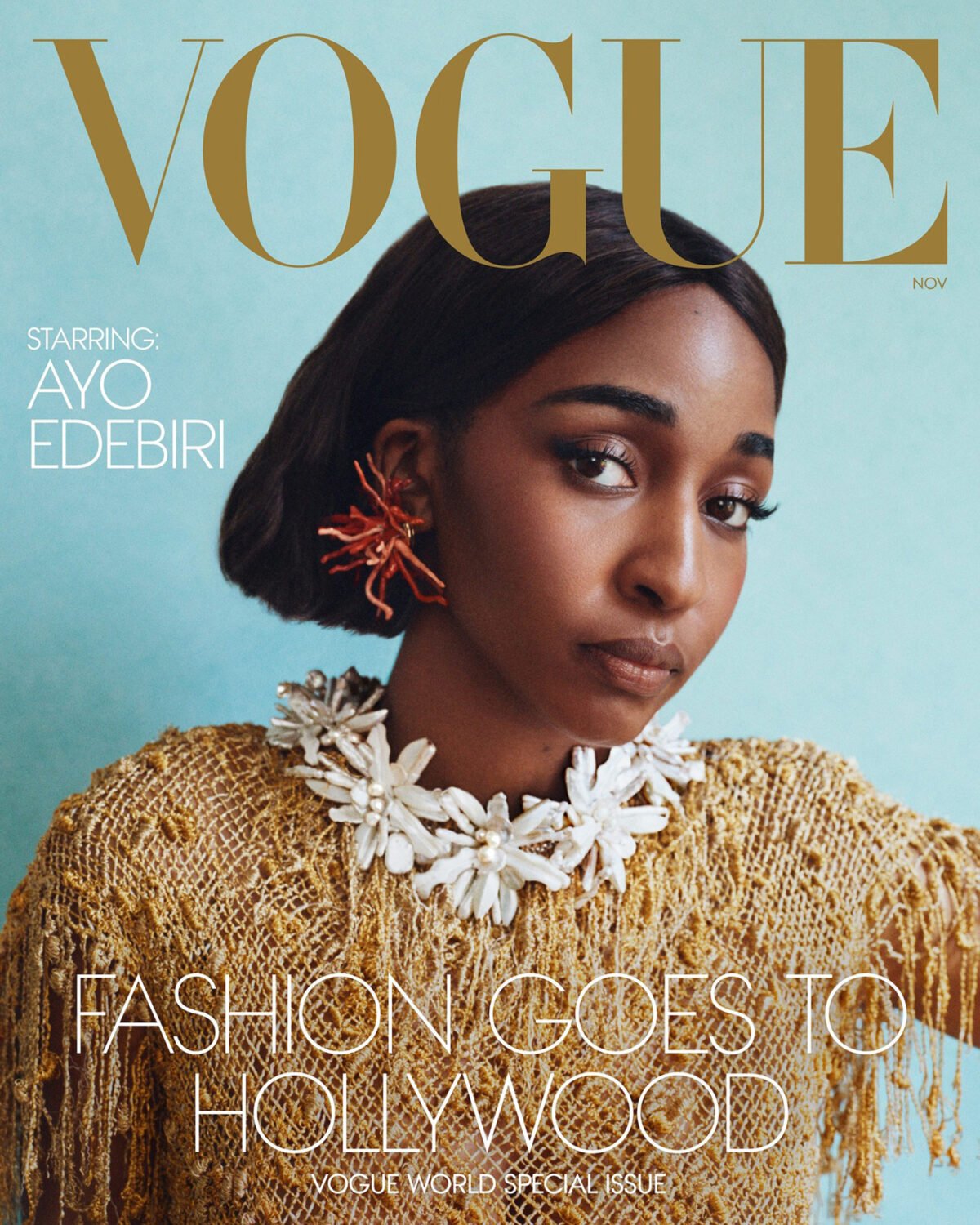 Vogue US 11/2025: Ayo Edebiri chụp bởi Tyler Mitchell