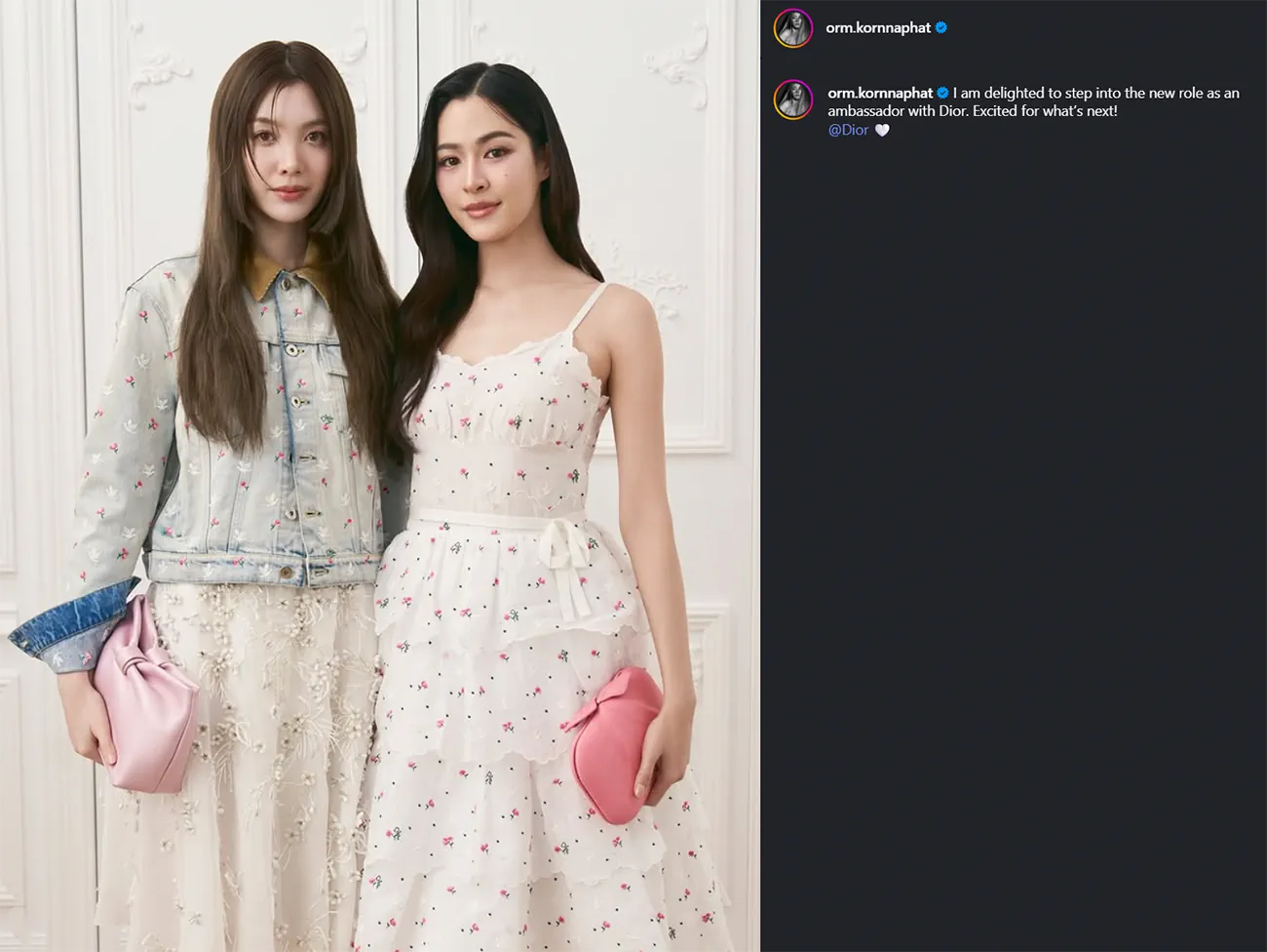 Cặp đôi LingOrm chính thức trở thành đại sứ thương hiệu mới của Dior