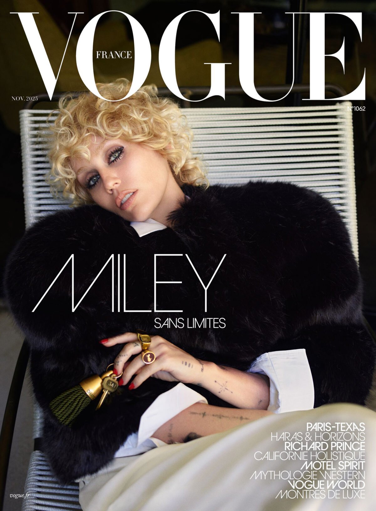 Vogue Pháp 11/2025: Miley Cyrus chụp bởi Mario Sorrenti
