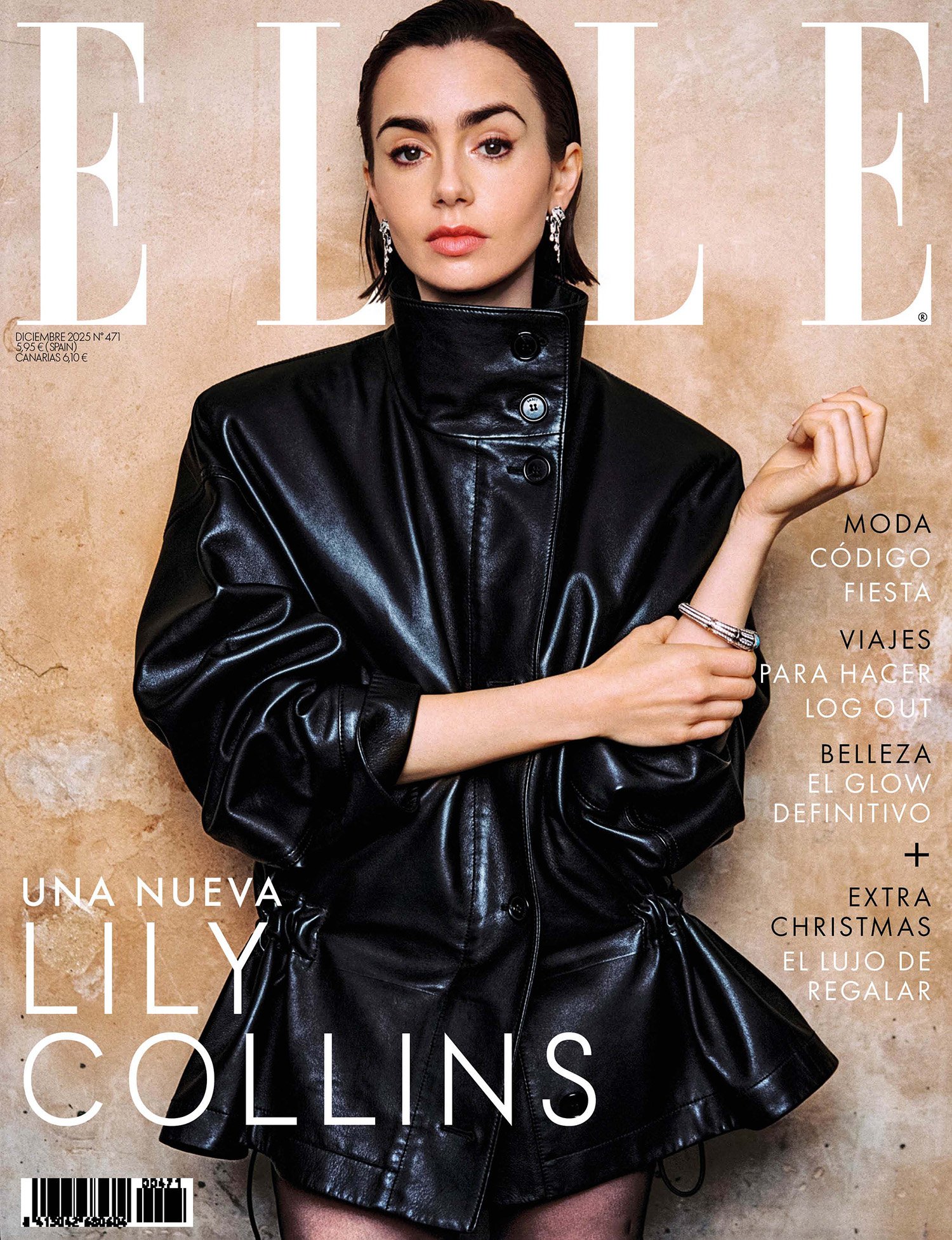 Elle Tây Ban Nha 12/2025: Lily Collins chụp bởi Juankr Elle Tây Ban Nha 12/2025: Lily Collins chụp bởi Juankr