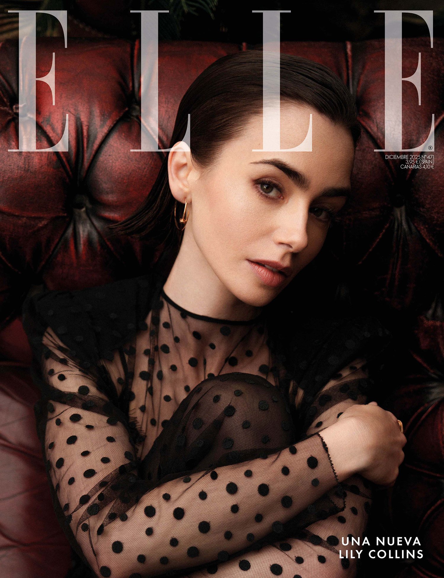 Elle Tây Ban Nha 12/2025: Lily Collins chụp bởi Juankr Elle Tây Ban Nha 12/2025: Lily Collins chụp bởi Juankr