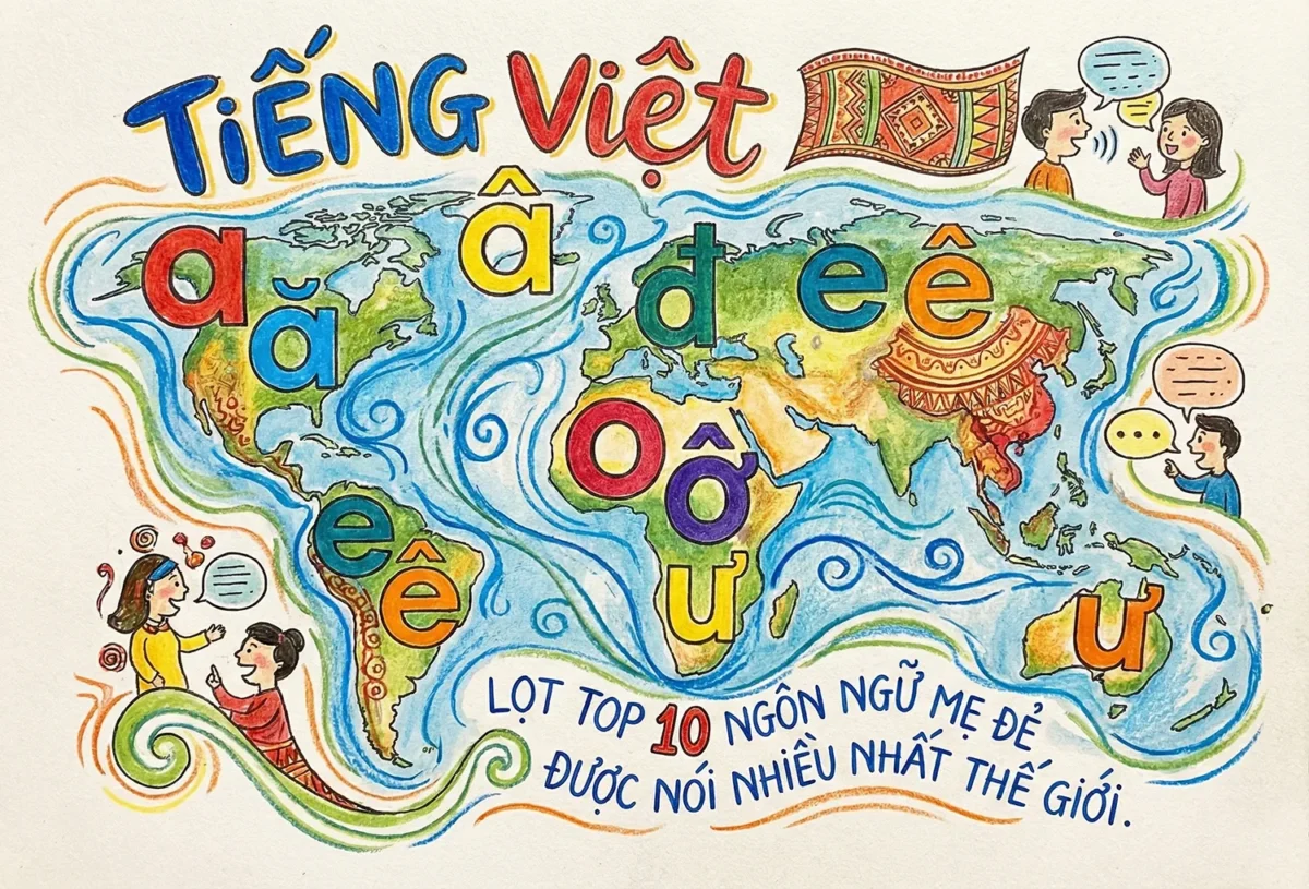 Tiếng Việt lần đầu lọt top 10 ngôn ngữ mẹ đẻ được nói nhiều nhất thế giới