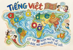 Tiếng Việt lần đầu lọt top 10 ngôn ngữ mẹ đẻ được nói nhiều nhất thế giới