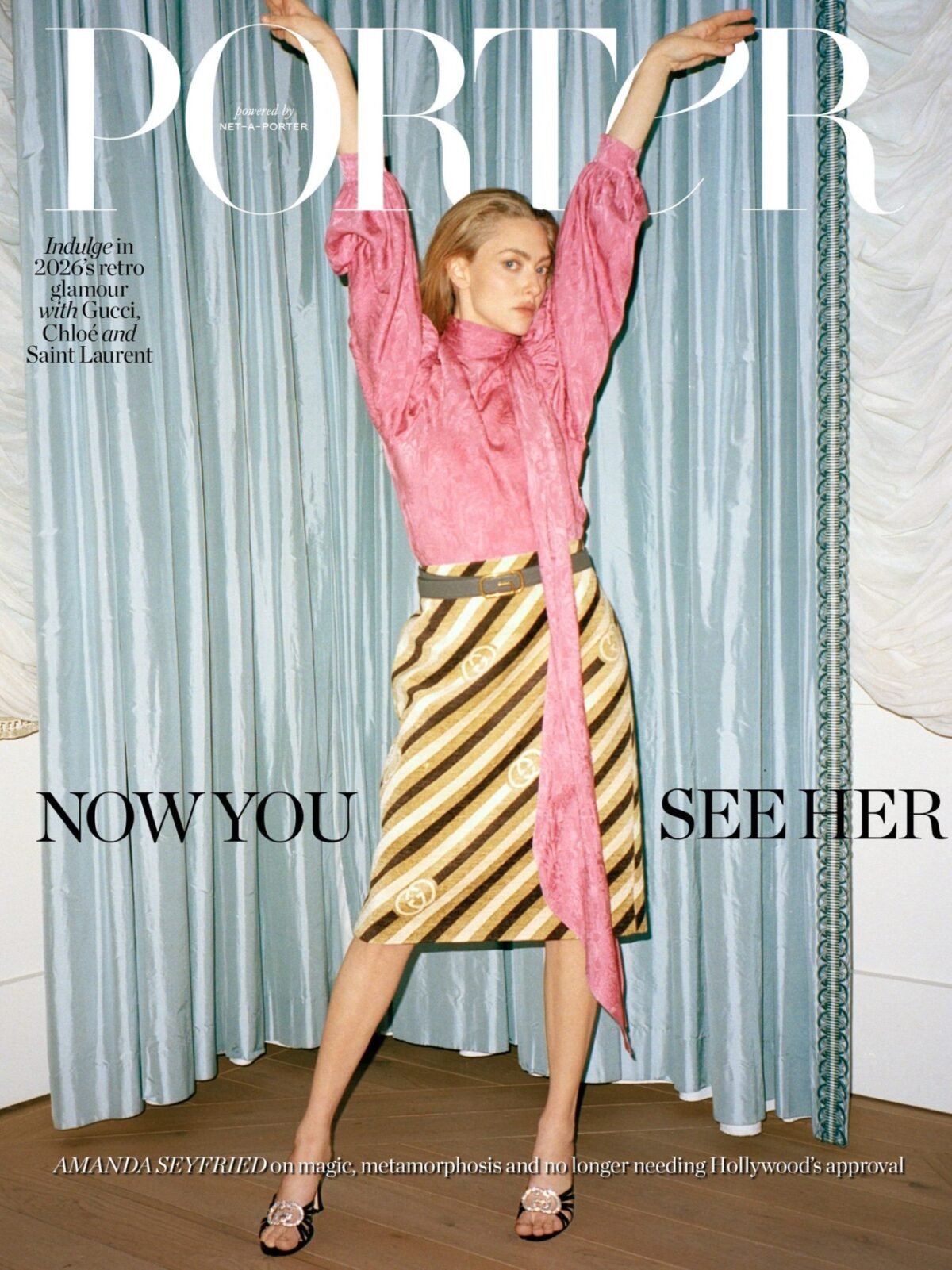 Porter Magazine 02/2026: Amanda Seyfried chụp bởi Chantal Anderson