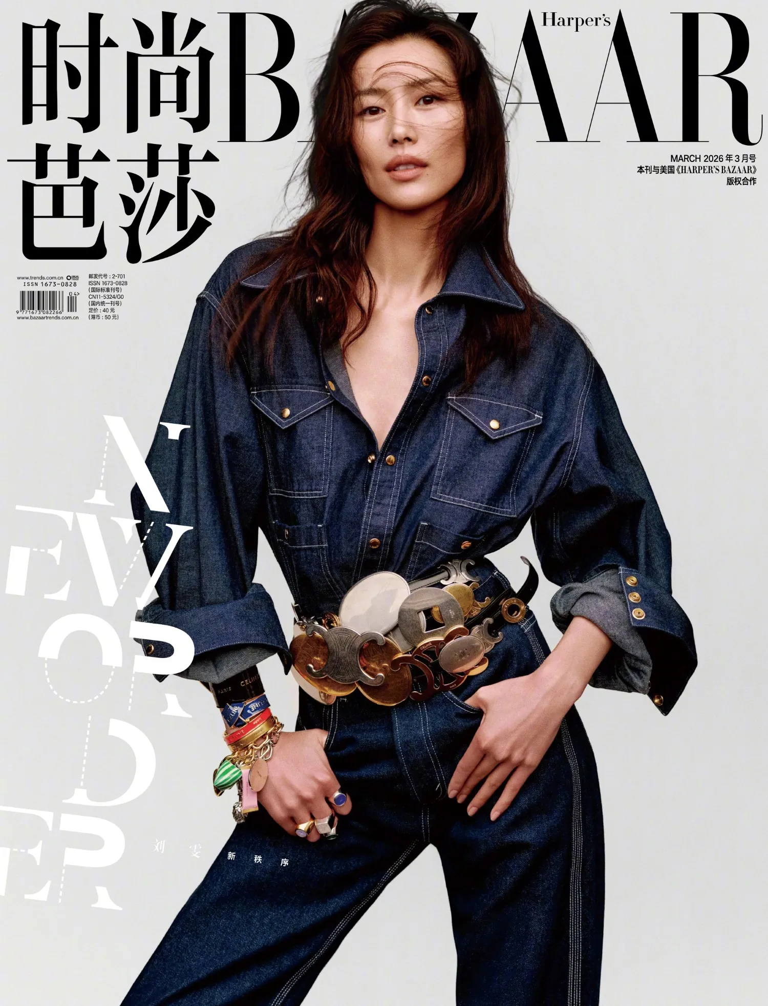 Harper’s Bazaar Trung Quốc 03/2026: Liu Wen chụp bởi Liu Song
