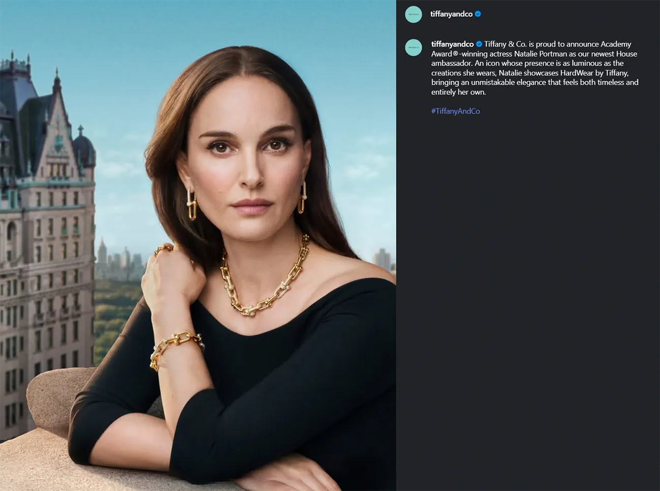 Natalie Portman trở thành đại sứ toàn cầu của Tiffany & Co.